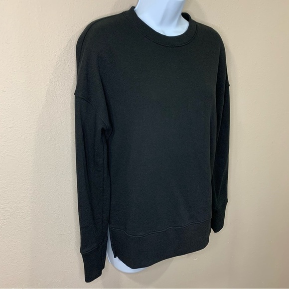 Small Black Sweatshirt Long Sleeve Stretch Casual Time And Tru Casual - Picture 2 of 8